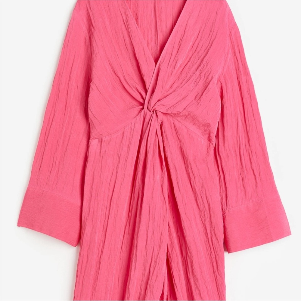 H&M Pink Twist Front Lightweight Dress